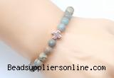 CGB9365 8mm, 10mm serpentine jasper & cross hematite power beads bracelets