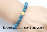 CGB9410 8mm, 10mm apatite & cross hematite power beads bracelets