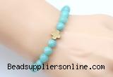 CGB9411 8mm, 10mm amazonite & cross hematite power beads bracelets