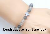 CGB9414 8mm, 10mm cloudy quartz & cross hematite power beads bracelets