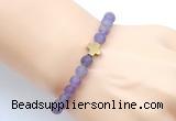 CGB9418 8mm, 10mm matte amethyst & cross hematite power beads bracelets