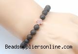 CGB9438 8mm, 10mm matte bronzite & cross hematite power beads bracelets