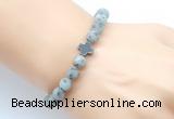 CGB9454 8mm, 10mm matte sesame jasper & cross hematite power beads bracelets