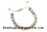 CGB9475 8mm, 10mm serpentine jasper & rondelle hematite adjustable bracelets