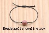 CGB9922 Fashion 12mm pink wooden jasper adjustable bracelet jewelry