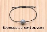 CGB9931 Fashion 12mm grey picture jasper adjustable bracelet jewelry