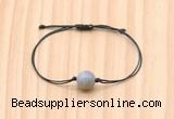 CGB9954 Fashion 12mm grey banded agate adjustable bracelet jewelry