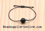 CGB9966 Fashion 12mm black lava adjustable bracelet jewelry