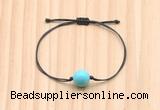 CGB9976 Fashion 12mm blue howlite adjustable bracelet jewelry