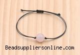 CGB9992 Fashion 12mm faceted rose quartz adjustable bracelet jewelry