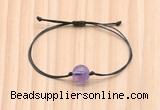 CGB9994 Fashion 12mm amethyst gemstone adjustable bracelet jewelry