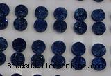 CGC114 14mm flat round druzy quartz cabochons wholesale