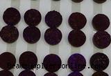 CGC133 18mm flat round druzy quartz cabochons wholesale