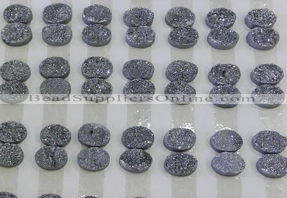 CGC165 10*14mm oval druzy quartz cabochons wholesale