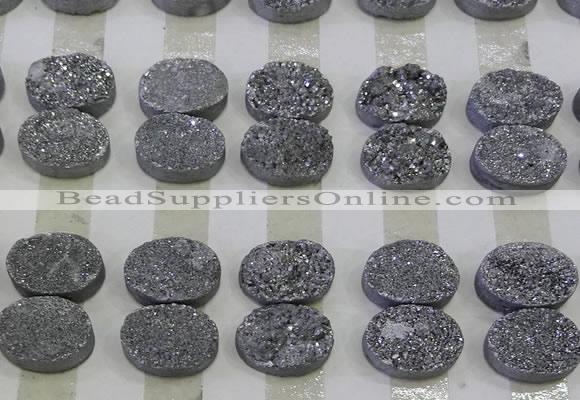 CGC184 13*18mm oval druzy quartz cabochons wholesale