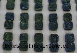 CGC226 12*12mm square druzy quartz cabochons wholesale