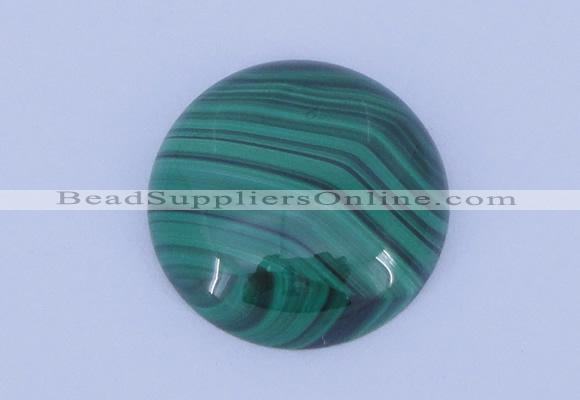 CGC27 25mm flat round natural malachite gemstone cabochons