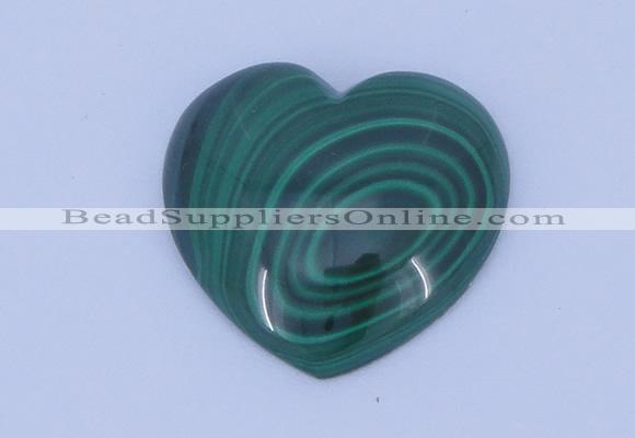 CGC39 28*28mm heart natural malachite gemstone cabochons