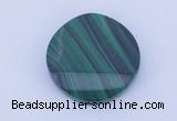 CGC41 25mm faceted coin natural malachite gemstone cabochons