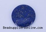 CGC50 6*28mm flat round natural lapis lazuli gemstone cabochons