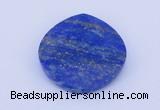 CGC51 6*28mm faceted coin natural lapis lazuli gemstone cabochons