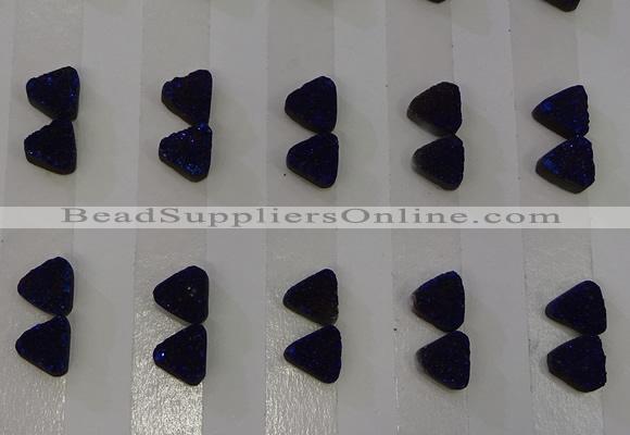 CGC60 8*8mm triangle druzy quartz cabochons wholesale