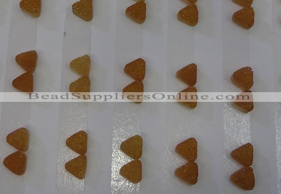 CGC61 8*8mm triangle druzy quartz cabochons wholesale