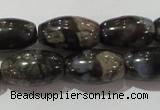 CGE115 15.5 inches 8*14mm rice glaucophane gemstone beads