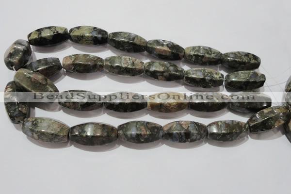 CGE118 15.5 inches 16*30mm rice glaucophane gemstone beads