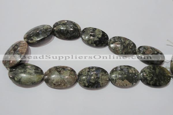 CGE137 15.5 inches 25*35mm oval glaucophane gemstone beads