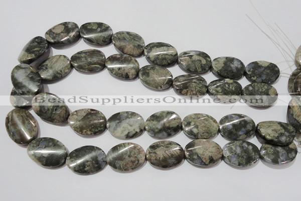 CGE144 15.5 inches 18*25mm twisted oval glaucophane gemstone beads