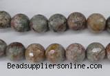 CGG12 15.5 inches 8mm faceted round ghost gemstone beads wholesale