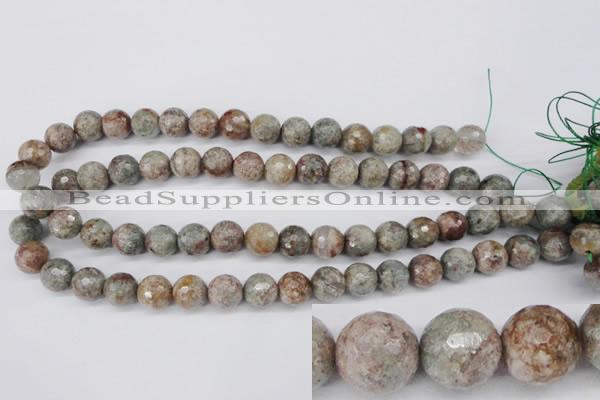 CGG12 15.5 inches 8mm faceted round ghost gemstone beads wholesale