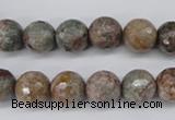 CGG14 15.5 inches 10mm faceted round ghost gemstone beads wholesale