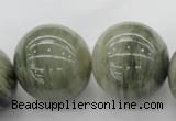 CGH10 15.5 inches 25mm round green hair stone beads wholesale