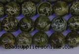 CGJ352 15.5 inches 8mm round green bee jasper beads wholesale