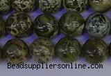 CGJ353 15.5 inches 10mm round green bee jasper beads wholesale