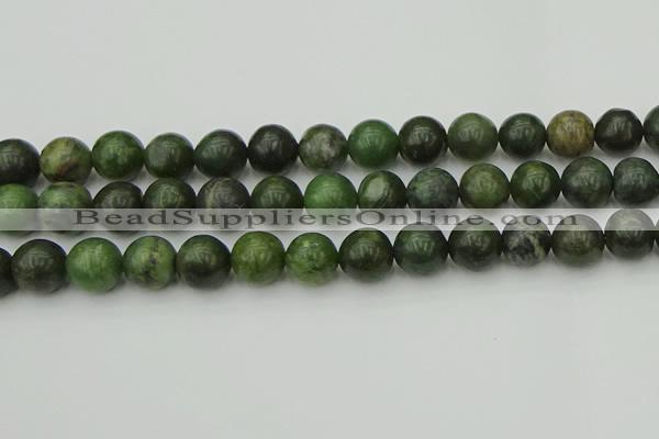 CGJ405 15.5 inches 14mm round green jade beads wholesale