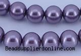 CGL142 10PCS 16 inches 4mm round dyed glass pearl beads wholesale