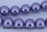 CGL154 10PCS 16 inches 8mm round dyed glass pearl beads wholesale