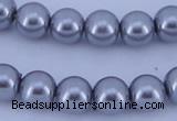 CGL192 10PCS 16 inches 4mm round dyed glass pearl beads wholesale