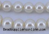 CGL22 10PCS 16 inches 4mm round dyed glass pearl beads wholesale