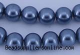 CGL232 10PCS 16 inches 4mm round dyed glass pearl beads wholesale