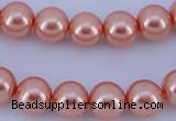 CGL292 10PCS 16 inches 4mm round dyed glass pearl beads wholesale