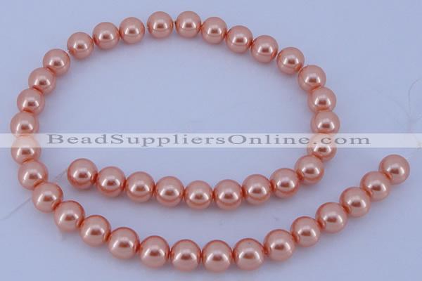 CGL298 5PCS 16 inches 16mm round dyed glass pearl beads wholesale