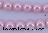 CGL302 10PCS 16 inches 4mm round dyed glass pearl beads wholesale