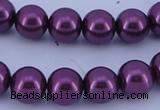 CGL332 10PCS 16 inches 4mm round dyed glass pearl beads wholesale