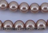 CGL352 10PCS 16 inches 4mm round dyed glass pearl beads wholesale