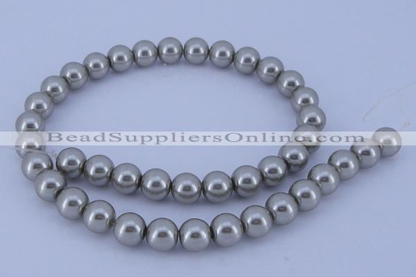 CGL372 10PCS 16 inches 4mm round dyed glass pearl beads wholesale