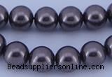 CGL407 5PCS 16 inches 14mm round dyed glass pearl beads wholesale